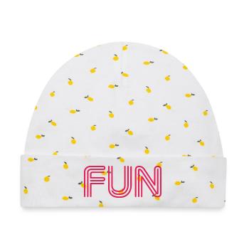 Fun Slogan - Spass - funny - Spaß - Baby Premium Organic Mütze - Weiß/Zitronengelb - Vorne