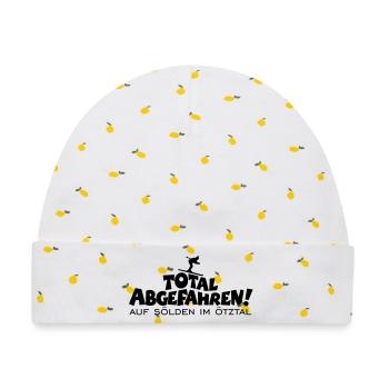 Total Abgefahren auf Sölden im Ötztal Ski - Baby Premium Organic Mütze - Weiß/Zitronengelb - Vorne