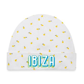 Ibiza - Baby Premium Organic Mütze - Weiß/Zitronengelb - Vorne