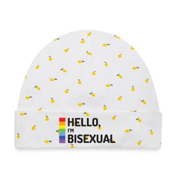 Hallo, ich bin bisexuell - Baby Premium Organic Mütze - Weiß/Zitronengelb - Vorne