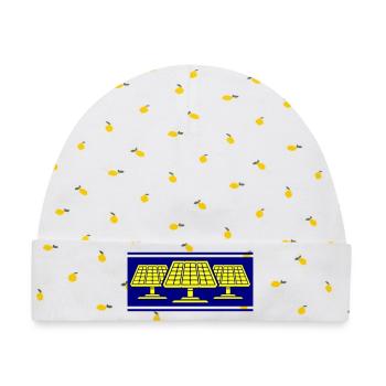 Solar Photovoltaik Panele - Baby Premium Organic Mütze - Weiß/Zitronengelb - Vorne