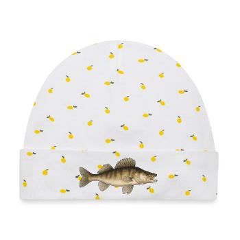 Zander Köder Zander Angeln Zander Angler Zander - Baby Premium Organic Mütze - Weiß/Zitronengelb - Vorne