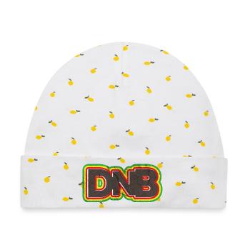 DnB Graffiti Junglist Grunge Logo - Baby Premium Organic Mütze - Weiß/Zitronengelb - Vorne