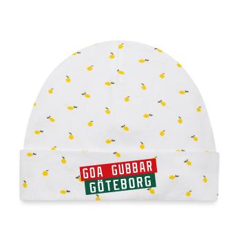 Göteborg Goa Gubbar - Baby Premium Organic Mütze - Weiß/Zitronengelb - Vorne