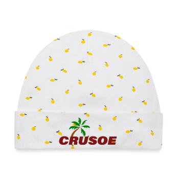 CRUSOE - Baby Premium Organic Mütze - Weiß/Zitronengelb - Vorne