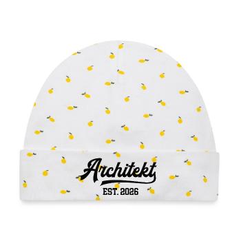 Architekt Architekturstudium Student Architektur - Baby Premium Organic Mütze - Weiß/Zitronengelb - Vorne