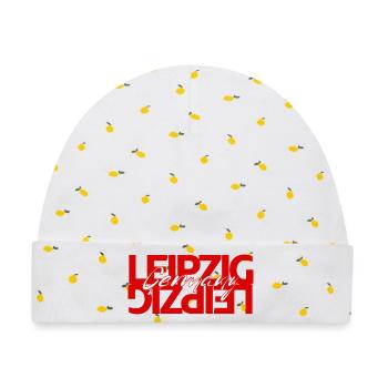 Leipzig Germany Wortkunst - Baby Premium Organic Mütze - Weiß/Zitronengelb - Vorne