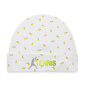 Tennis Best Game Ever Vintage Design für Trainer - Baby Premium Organic Mütze - Weiß/Zitronengelb - Vorne