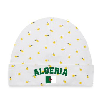 Algerien Algerien Flagge Algerien - Baby Premium Organic Mütze - Weiß/Zitronengelb - Vorne