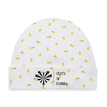 Darts is family (dark) - Baby Premium Organic Mütze - Weiß/Zitronengelb - Vorne