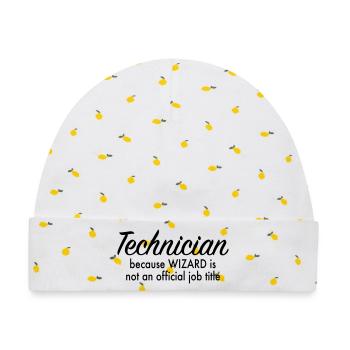 Techniker - Baby Premium Organic Mütze - Weiß/Zitronengelb - Vorne