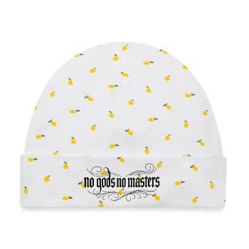 No gods no masters Gothic - Baby Premium Organic Mütze - Weiß/Zitronengelb - Vorne