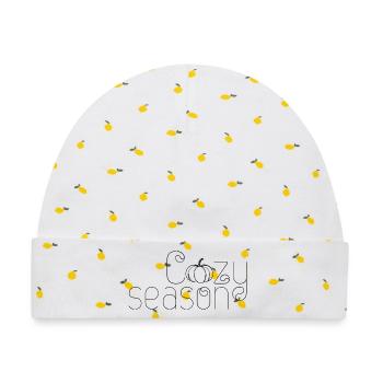 Cozy season - Baby Premium Organic Mütze - Weiß/Zitronengelb - Vorne