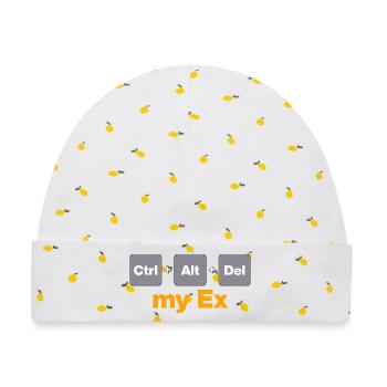 Ctrl Alt Del my Ex für Gamer und Nerds, Split - Baby Premium Organic Mütze - Weiß/Zitronengelb - Vorne