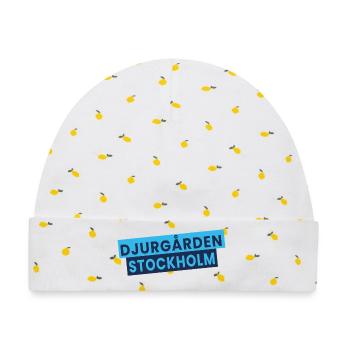 Djurgården Stockholm Textblock - Baby Premium Organic Mütze - Weiß/Zitronengelb - Vorne