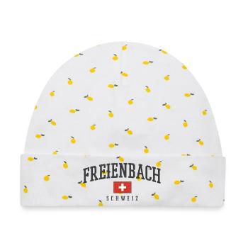 Freienbach Schweiz Emblem - Baby Premium Organic Mütze - Weiß/Zitronengelb - Vorne