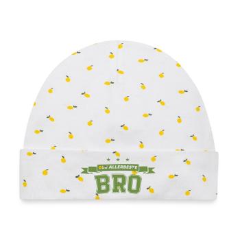 Der Allerbeste Bro - Baby Premium Organic Mütze - Weiß/Zitronengelb - Vorne