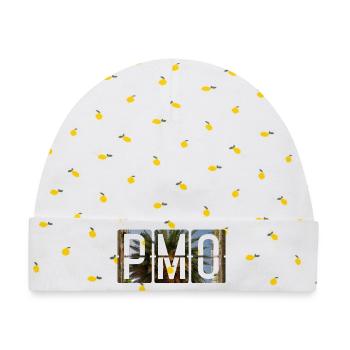 Palermo Flughafen PMO - Baby Premium Organic Mütze - Weiß/Zitronengelb - Vorne