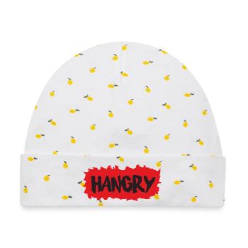 Hangry - Baby Premium Organic Mütze - Weiß/Zitronengelb - Vorne