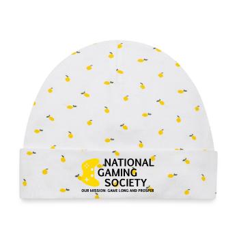 National Gaming Society Design für Gaming Kultur - Baby Premium Organic Mütze - Weiß/Zitronengelb - Vorne