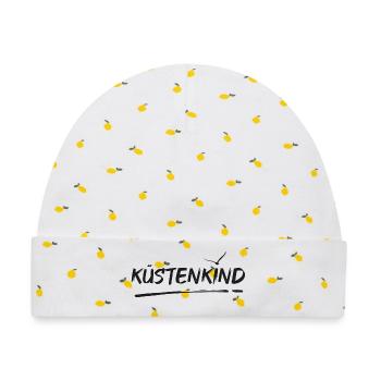 Küstenkind - Baby Premium Organic Mütze - Weiß/Zitronengelb - Vorne