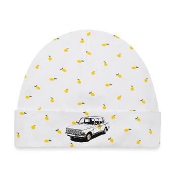 Wartburg P 353 | Silhouette - Baby Premium Organic Mütze - Weiß/Zitronengelb - Vorne
