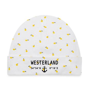 Westerland - Baby Premium Organic Mütze - Weiß/Zitronengelb - Vorne