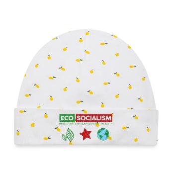 Öko-Sozialismus - Baby Premium Organic Mütze - Weiß/Zitronengelb - Vorne