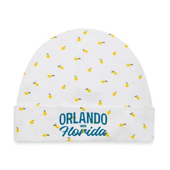 Orlando Florida Script Stil - Baby Premium Organic Mütze - Weiß/Zitronengelb - Vorne