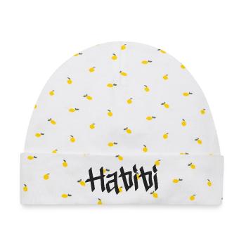 Habibi - Baby Premium Organic Mütze - Weiß/Zitronengelb - Vorne