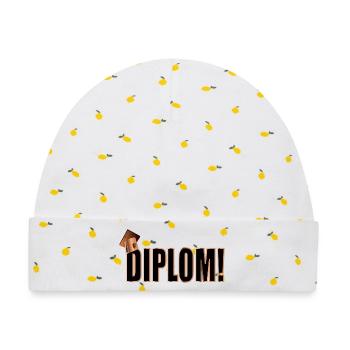 Universität Abschluss Diplom DOKTORHUT - Baby Premium Organic Mütze - Weiß/Zitronengelb - Vorne