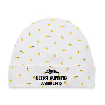 Ultra Running - Jenseits der Grenzen - Baby Premium Organic Mütze - Weiß/Zitronengelb - Vorne
