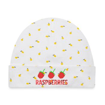 RASPBERRIES - Baby Premium Organic Mütze - Weiß/Zitronengelb - Vorne
