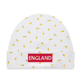 England Southampton Stadtbild Design - Baby Premium Organic Mütze - Weiß/Zitronengelb - Vorne