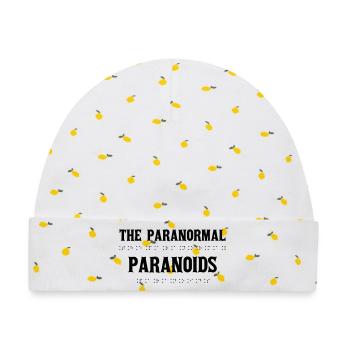 Paranormale Paranoide Braille-Tee - Baby Premium Organic Mütze - Weiß/Zitronengelb - Vorne