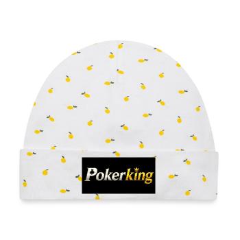 Pokerking Gold-Logo - Baby Premium Organic Mütze - Weiß/Zitronengelb - Vorne