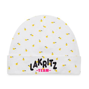 Team Lakritz - Baby Premium Organic Mütze - Weiß/Zitronengelb - Vorne