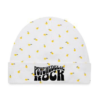 Psychedelischer Rock - Baby Premium Organic Mütze - Weiß/Zitronengelb - Vorne