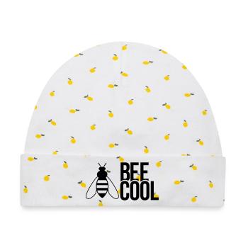 cool - Baby Premium Organic Mütze - Weiß/Zitronengelb - Vorne