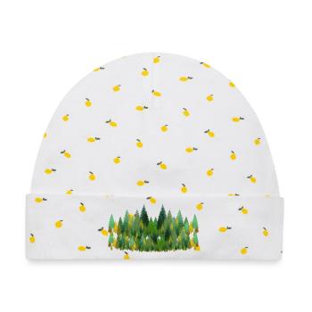trees and trees and trees - Baby Premium Organic Mütze - Weiß/Zitronengelb - Vorne