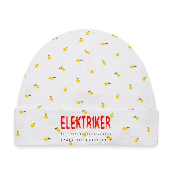 Elektriker Handwerker Design - Baby Premium Organic Mütze - Weiß/Zitronengelb - Vorne