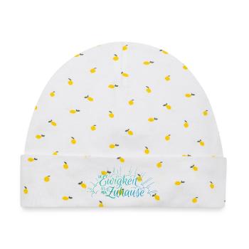 Die Ewigkeit ist mein Zuhause - Baby Premium Organic Mütze - Weiß/Zitronengelb - Vorne