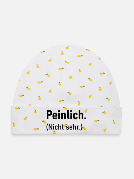Peinlich - Baby Premium Organic Mütze - Weiß/Zitronengelb