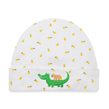 Capibara Capybara - Baby Premium Organic Mütze - Weiß/Zitronengelb - Vorne