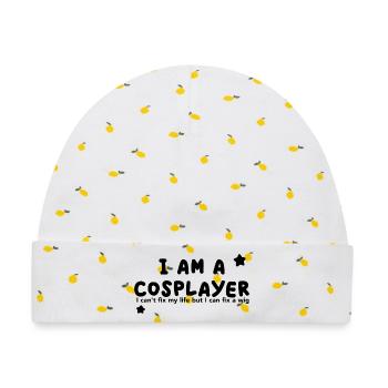 Ich bin Cosplayer - Baby Premium Organic Mütze - Weiß/Zitronengelb - Vorne