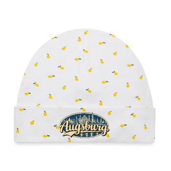 Augsburg Vintage Stadtmotiv - Baby Premium Organic Mütze - Weiß/Zitronengelb - Vorne