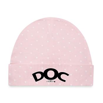 DOC-logo - Baby Premium Organic Mütze - Rosa/Weiße Punkte - Vorne