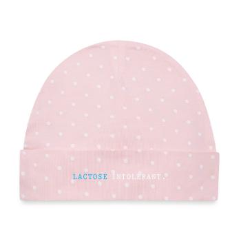 Laktose Intoleranz Blähungen Milch Allergie - Baby Premium Organic Mütze - Rosa/Weiße Punkte - Vorne
