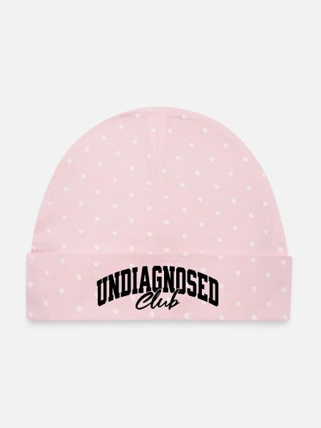 Undiagnosed Club - Baby Premium Organic Mütze - Rosa/Weiße Punkte