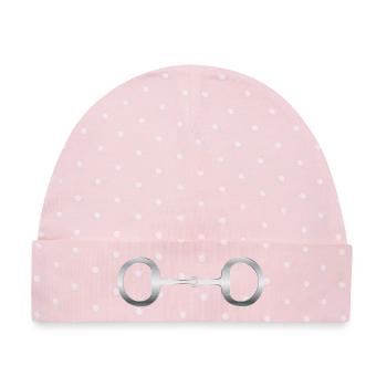 Gebisse für Pferde - Baby Premium Organic Mütze - Rosa/Weiße Punkte - Vorne